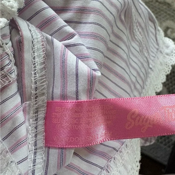 DollsKill | NWT’s Sugar Thrills Y2K Coquette Summer Pinstripe Dolly Vest - Picture 8 of 9